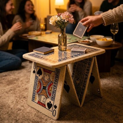 Playing Cards Art Sculptural Coffee Table