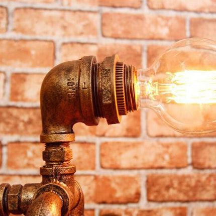 Dog Puppy Iron Pipe Table Lamp