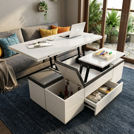 Easy Convertible Modular Dynamic Coffee Table