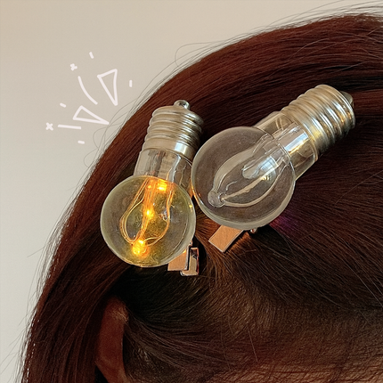 Luminous Light Bulb Party Hairpin