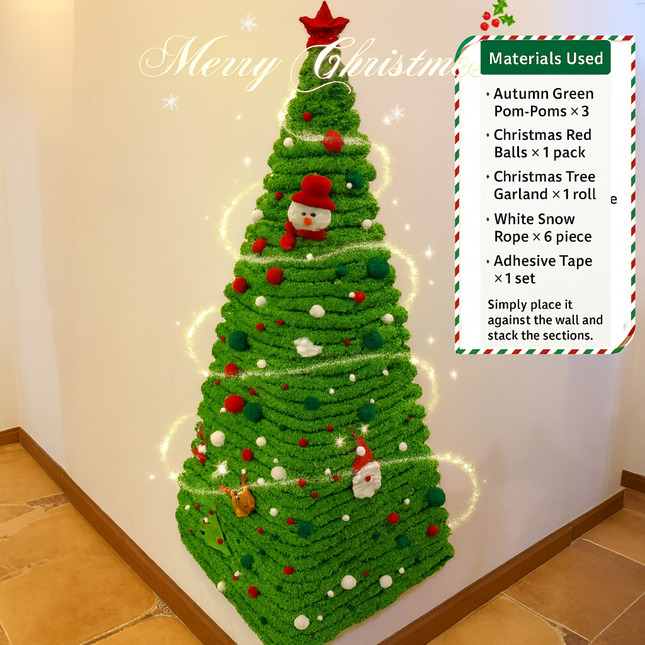 DIY Corner Hanging Felt Instant Christmas Tree