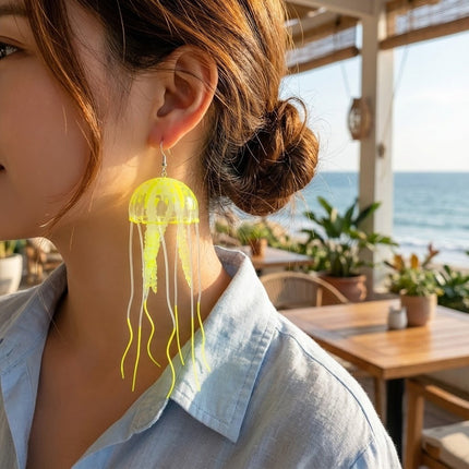 Dancing Jellyfish Long Tassel Earrings