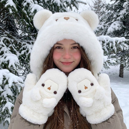 Fluffy Bear Winter Hat
