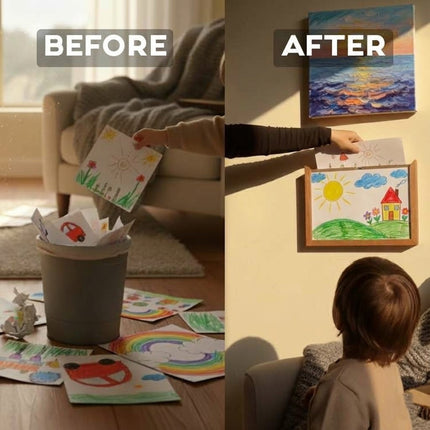 Story Maker Wooden Kids Drawing Display Frame