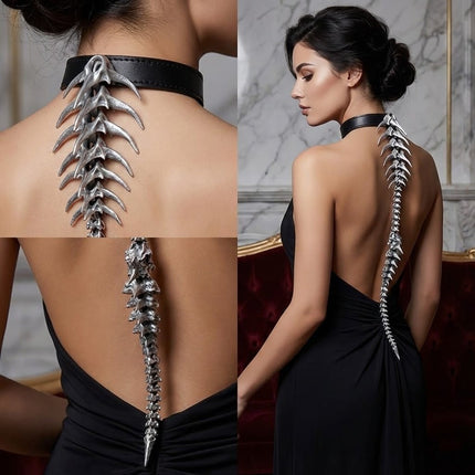 Bionic Gothic Style Spinal Back Jewelry