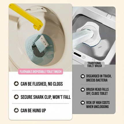 Clean Swipe Wall-Mounted Disposable Toilet Brush