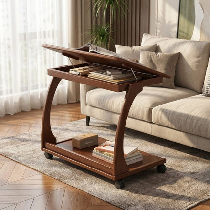 Italian Style Rolling Lift-Top Coffee Table