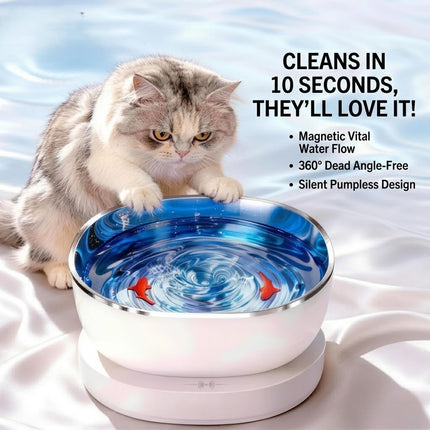 Ripple Motion Cat Drinking Fountain