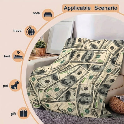 Funny Money Money Soft Sofa Blanket