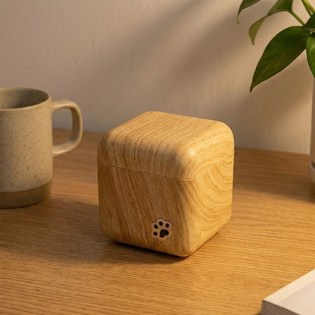 Cute Peekaboo Cat Wooden Night Light Lamp