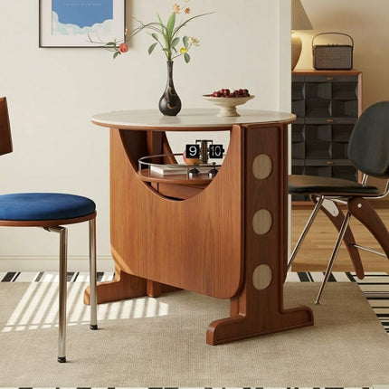 Vintage Style Folding Wooden Dining Table