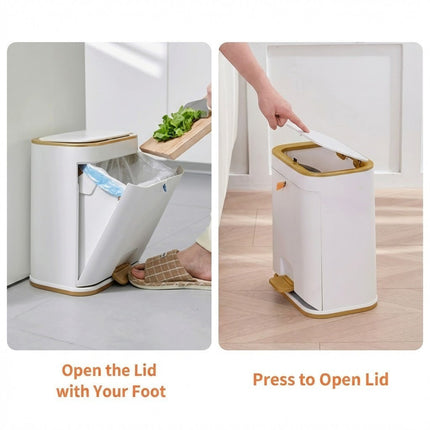 Easy-Clean Elegant Bathroom Trash Can