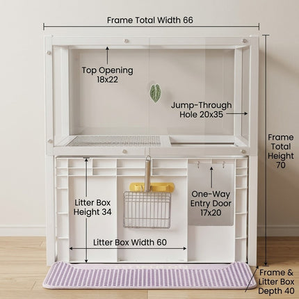 Hidden Cat Litter Box Furniture Cabinet