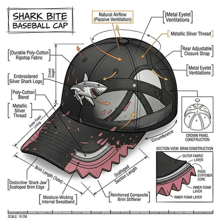 Shark Bite Baseball Cap