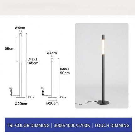 Lumi Minimal LED Slide-Open Floor Lamp