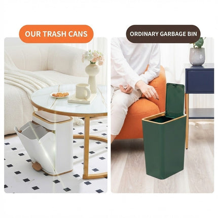 Easy-Clean Elegant Bathroom Trash Can