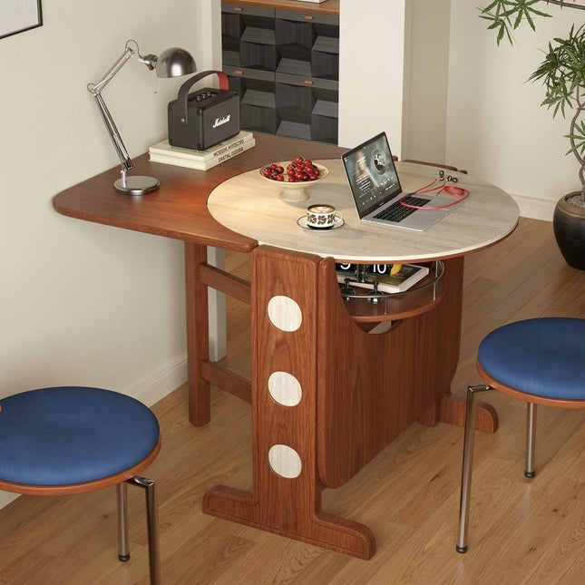 Vintage Style Folding Wooden Dining Table