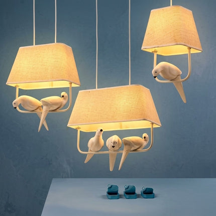 Resin Birds Pendant Retro Lights
