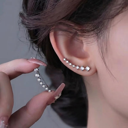 Korean Shiny Zircon Crystal Earrings