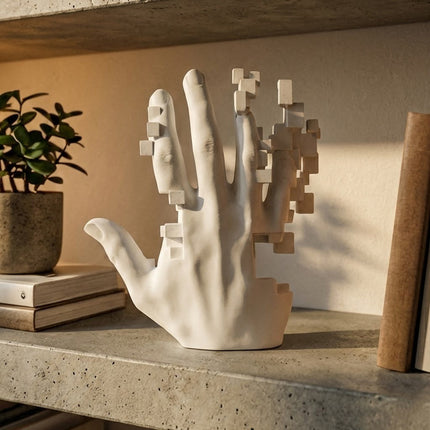 Pixel Palm Mosaic Sci-Fi Desk Decor