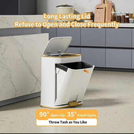 Easy-Clean Elegant Bathroom Trash Can