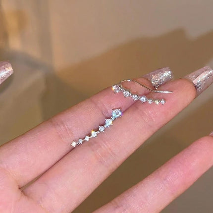 Korean Shiny Zircon Crystal Earrings