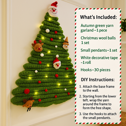 DIY Corner Hanging Felt Instant Christmas Tree