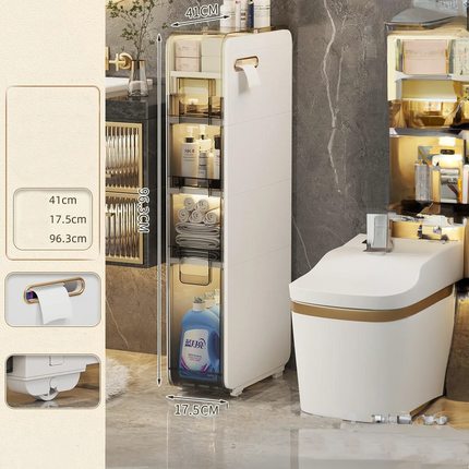 Multilayer Ultra Narrow Bathroom Storage Cabinet