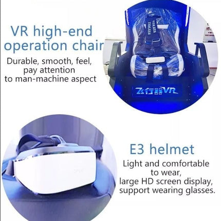 Futuristic 9D Virtual Reality Roller Coaster Simulator