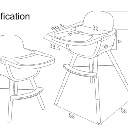 Convertible Multifunctional Baby Feeding Table Chair
