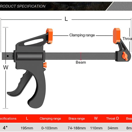 Quick Ratchet Wood Clamp Tool