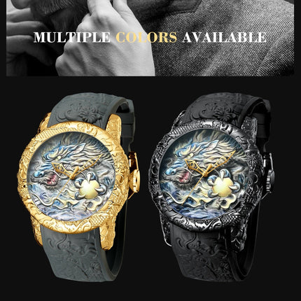 Ancient Dragon Heart Design Quartz Watch