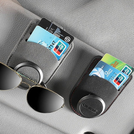 Smart Car Sun Visor Card Glasses Holder