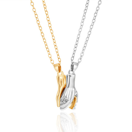 Magnetic Abstract Heart Couple's Necklace