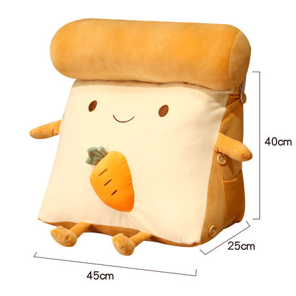 Fruity Toast Bread Comfy Pillow