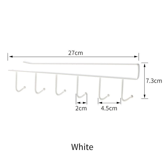Kitchen Under Cabinet Organizer Hook Rack