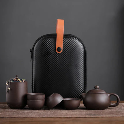 Ceramic Gaiwan Portable Kung Fu Tea Gift Set