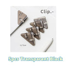 5pcs Clear Black