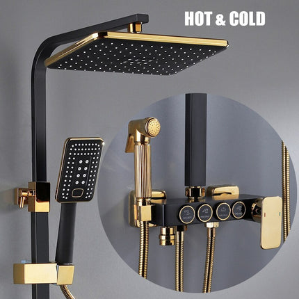 Elegant Digital Wall Mounted Smart Thermostatic Bath Faucet