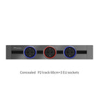 110-250V|Gold|EU|Blue LED Light / P2 track 60cm 3Plug