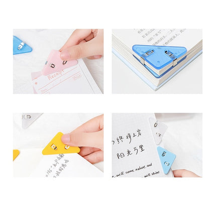 Easy Mark Colorful Triangle Book Corner Clip