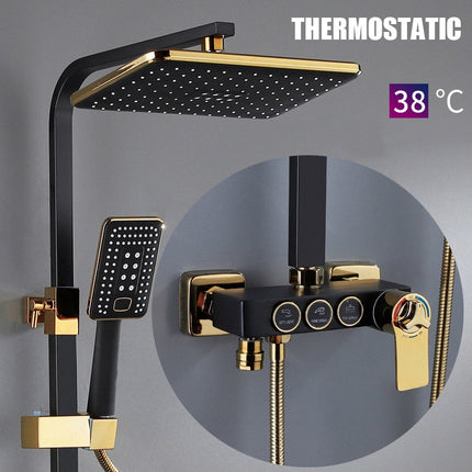 Elegant Digital Wall Mounted Smart Thermostatic Bath Faucet