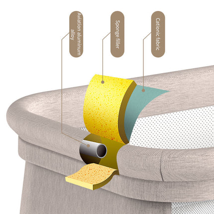 Adjustable Foldable Portable Minimalist Baby Crib