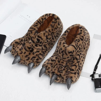 Furry Monster Claw Slippers
