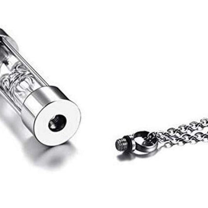Memory Hourglass Glass Necklace