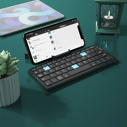 Multi-Device Connection Mini Foldable Bluetooth Keyboard