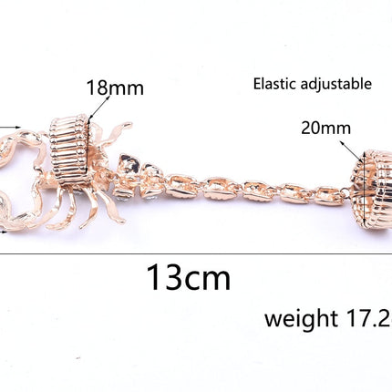 Scorpion Punk Crystal Ring
