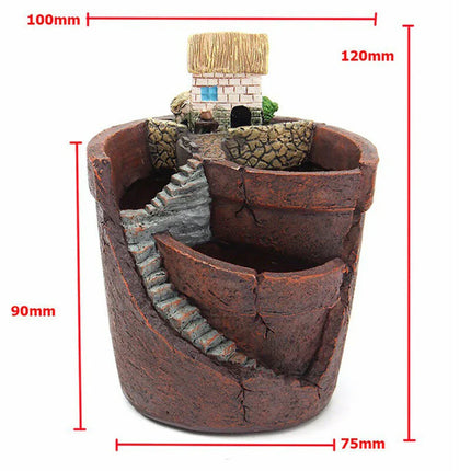 Mini Cottage Succulent Landscape Planter Pot