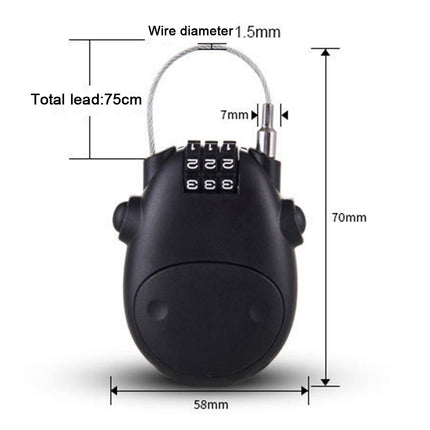 Telescopic Steel Wire Code Lock
