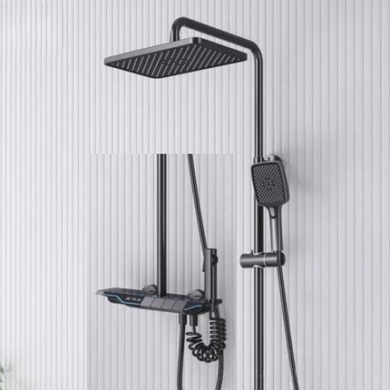 Full Copper Digital Display Piano Key Shower Set